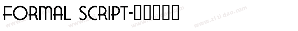 Formal Script字体转换